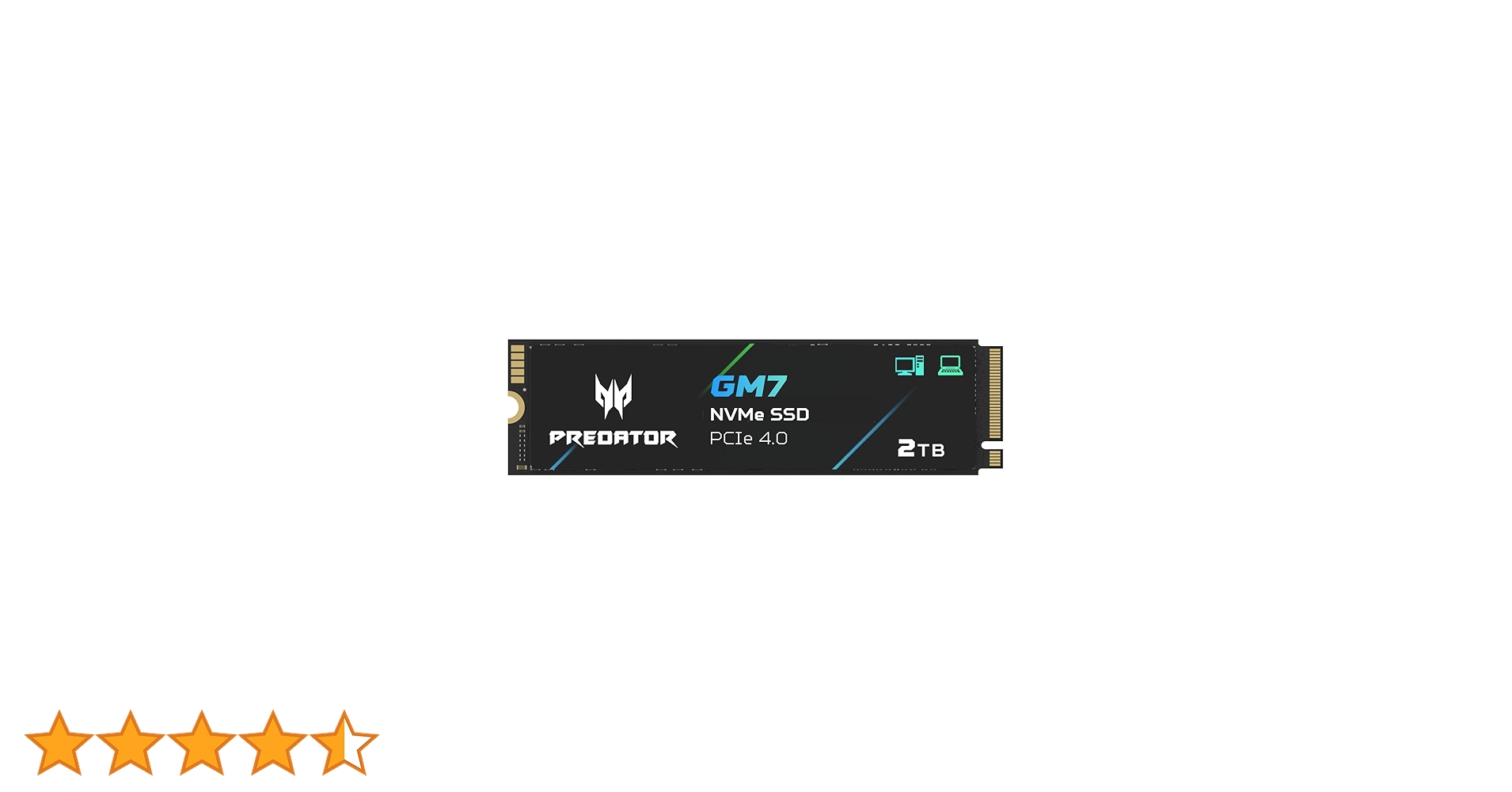 内蔵型SSD Acer Predator SSD PCIe Gen4x4 M.2 GM7 Amazon | Acer Predator M.2 SSD 2TB GM7000 DRAMキャッシュ搭載